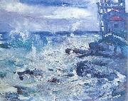 Lovis Corinth Sturm auf Cap Ampeglio Spain oil painting artist